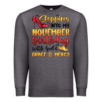 Charcoal Heather stepping into my november birthday Premium Sweatshirt - MaliasSmallBusiness