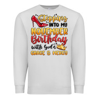 Dove Grey stepping into my november birthday Premium Sweatshirt - MaliasSmallBusiness