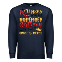 Navy stepping into my november birthday Premium Sweatshirt - MaliasSmallBusiness