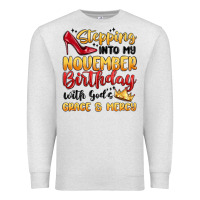 Oatmeal Heather stepping into my november birthday Premium Sweatshirt - MaliasSmallBusiness