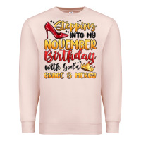 Pale Pink stepping into my november birthday Premium Sweatshirt - MaliasSmallBusiness