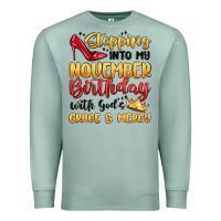 Seafoam stepping into my november birthday Premium Sweatshirt - MaliasSmallBusiness