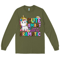 Army Green cute smart and a little bit dramatic unicorn Long Sleeve Tee - AdoDesignShop