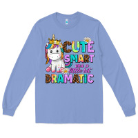Colony Blue cute smart and a little bit dramatic unicorn Long Sleeve Tee - AdoDesignShop