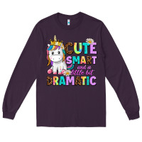 Plum cute smart and a little bit dramatic unicorn Long Sleeve Tee - AdoDesignShop