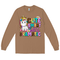 Toasted Coconut cute smart and a little bit dramatic unicorn Long Sleeve Tee - AdoDesignShop