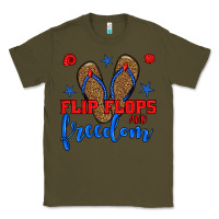 Army Green flip flops and freedom Classic Tee - BundleAndBundleShop