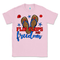 Bubblegum Pink flip flops and freedom Classic Tee - BundleAndBundleShop