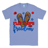 Colony Blue flip flops and freedom Classic Tee - BundleAndBundleShop