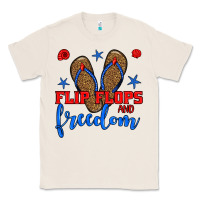 Natural flip flops and freedom Classic Tee - BundleAndBundleShop