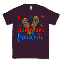 Plum flip flops and freedom Classic Tee - BundleAndBundleShop