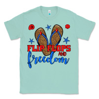 Seafoam flip flops and freedom Classic Tee - BundleAndBundleShop