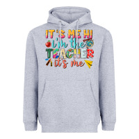 Heather Grey its me hi im the teacher its me nca Heavyweight Hoodie - NancyCooperArtShop