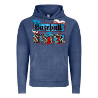 Vintage Denim baseball sister with leopard Vintage Hoodie - Zillion Design Studio
