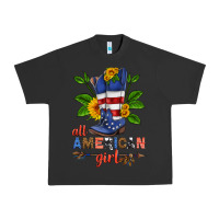 Pigment Black all american girl cowboy boot with sunflower Urban Heavy Tee - HRA Design Shop