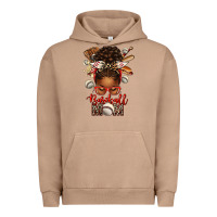 Pigment Burro Baseball Mom Afro Messy Bun Urban Hoodie - texasbilliewilder