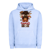 Pigment Grape Ice Baseball Mom Afro Messy Bun Urban Hoodie - texasbilliewilder