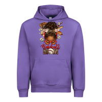 Tulip Baseball Mom Afro Messy Bun Urban Hoodie - texasbilliewilder