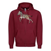 Burgundy Baby Zebra Zipper Hoodie - LillyAllenDesigns