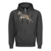 Charcoal Heather Baby Zebra Zipper Hoodie - LillyAllenDesigns