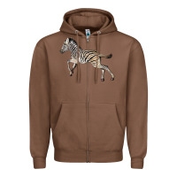 Chestnut Baby Zebra Zipper Hoodie - LillyAllenDesigns
