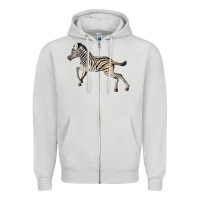 Dove Grey Baby Zebra Zipper Hoodie - LillyAllenDesigns