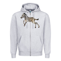 Heather Grey Baby Zebra Zipper Hoodie - LillyAllenDesigns
