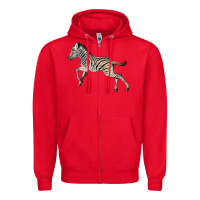 Red Baby Zebra Zipper Hoodie - LillyAllenDesigns