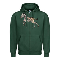 Sports Green Baby Zebra Zipper Hoodie - LillyAllenDesigns