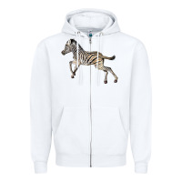 White Baby Zebra Zipper Hoodie - LillyAllenDesigns