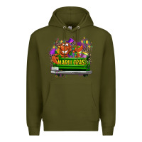 Army Green Mardi Gras truck Premium Hoodie - LillyAllenDesigns