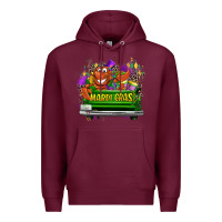 Burgundy Mardi Gras truck Premium Hoodie - LillyAllenDesigns
