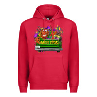 Cardinal Mardi Gras truck Premium Hoodie - LillyAllenDesigns