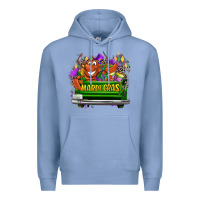 Colony Blue Mardi Gras truck Premium Hoodie - LillyAllenDesigns