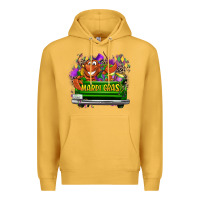 Mustard Mardi Gras truck Premium Hoodie - LillyAllenDesigns