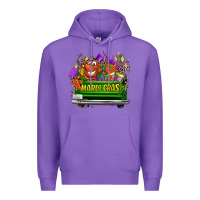 Purple Mardi Gras truck Premium Hoodie - LillyAllenDesigns