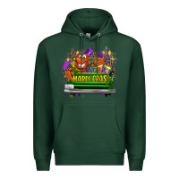 Sports Green Mardi Gras truck Premium Hoodie - LillyAllenDesigns