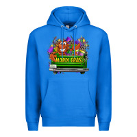 True Royal Mardi Gras truck Premium Hoodie - LillyAllenDesigns
