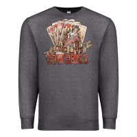 Charcoal Heather long live cowgirls cards Premium Sweatshirt - NancyCooperArtShop