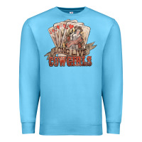 Ocean Blue long live cowgirls cards Premium Sweatshirt - NancyCooperArtShop