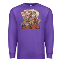 Purple long live cowgirls cards Premium Sweatshirt - NancyCooperArtShop