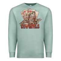 Seafoam long live cowgirls cards Premium Sweatshirt - NancyCooperArtShop