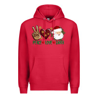 Cardinal peace love Santa Premium Hoodie - AdoDesignShop