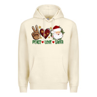 Sandshell peace love Santa Premium Hoodie - AdoDesignShop