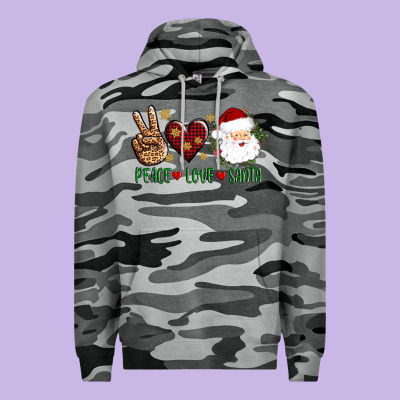 Peace Love Santa Premium Hoodie Designed By Adodesignshop