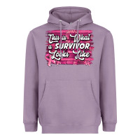 Lavender This is what a survivor looks like Breast Cancer Heavyweight Hoodie - NancyCooperArtShop