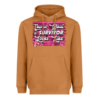 Meerkat This is what a survivor looks like Breast Cancer Heavyweight Hoodie - NancyCooperArtShop