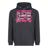 This Is What A Survivor Looks Like Breast Cancer Heavyweight Hoodie | Teevron
