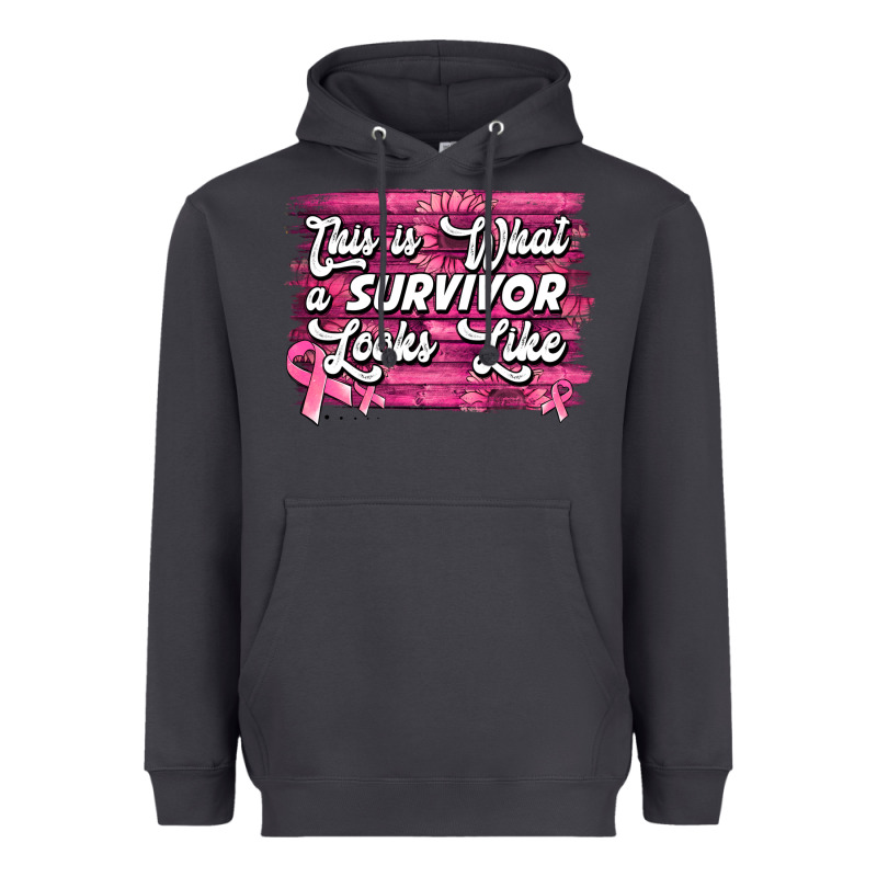 This Is What A Survivor Looks Like Breast Cancer Heavyweight Hoodie by NancyCooperArtShop | Teevron