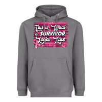 Storm This is what a survivor looks like Breast Cancer Heavyweight Hoodie - NancyCooperArtShop